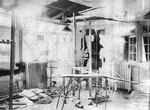 Operating theatre at 56 General Hospital, Etaples with bomb damage
