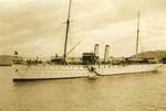 Black and white photograph of the Greek Royal Yacht in Salonika 1912-1913