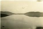 Black and white photograph of the lake in Kastoria - Balkan War 1912-1913