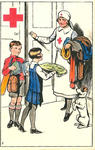 Colour postcard for the Junior Red Cross December 1929