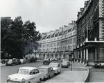 Black and white photograph of the exterior of BRC NHQ Grosvenor Crescent