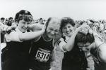 Black and white photograph from Red Cross News of the Great North Run 1984