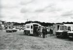 Black and white photograph of First Aid at Farnborough Air Show
