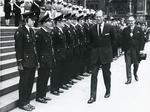 Black and white photograph of the Duke of Edinburgh at the Annual Service of Dedication at St Pauls Cathedral