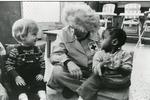 Black and white photograph for World Red Cross Day 1981 - American Red Cross Washington DC centre for disabled children