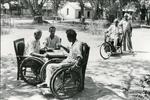 Black and white photograph for World Red Cross Day 1981 - Indian Red Cross home for disabled servicemen