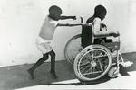 Black and white photograph for World Red Cross Day 1981 - Lesotho Red Cross Camp for disabled children