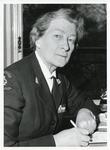 Black and white photograph of Joan Whittington, Director of Overseas Development
