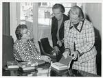 Black and white photograph of Florence Farmborough at her book signing 1974