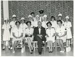 Black and white photograph of members of the Services Hospital Welfare Department at the British Military Hospital Dhekelia Cyprus