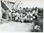 Black and white photograph of activities of the Guyana Red Cross