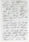 Black and white photograph of the third page of a letter from Florence Nightingale to Mr Rawlinson