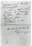 Black and white photograph of the sixth page of a letter from Florence Nightingale to Mr Rawlinson