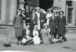 Black and white photograph of staff at Dell Park Red Cross Hospital, Englefield Green, Surrey