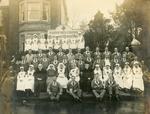 Black and white photograph of Radyr Red Cross Auxiliary Hospital during the First World War
