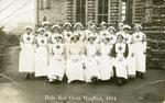 Black and white photograph of Hale Red Cross Hospital in Cheshire during the First World War