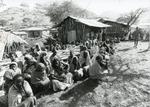 Black and white photograph of Red Cross work in Ethiopia 1981