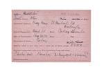 British Red Cross volunteer record card for Olive Middleton.
