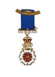 Queen Mary’s Needlework Guild badge awarded to Ivy Seely.