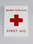 Plastic badge: Bomb Threats, First Aid