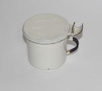 Tin mug, with lid