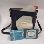 First Aid kit in navy blue plastic shoulder bag
