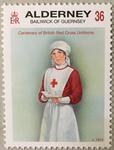 Guernsey stamp celebrating the centenary of British Red Cross uniforms, 2011
