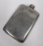 Hip flask engraved with the intials J.S.D