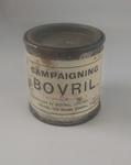 Dummy tin of Campaigning Bovril
