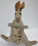 Toy kangaroo with a small joey in its pouch