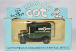 Home Ambulance Service model ambulance in presentation box for Guy's Evelina Children's Hospital Appeal 'Sponsor a Cot'.