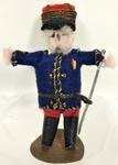 Small woollen doll dressed in French military uniform