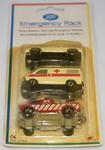 Set of three realistic die-cast emergency vehicles: Police car, ambulance and fire engine
