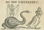 Cartoon from an anti-vaccination publication, titled 'Do not vaccinate!'