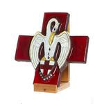 Ceramic Red Cross emblem with pelican motif