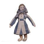 Cloth doll dressed as an inmate from Bergen-Belsen