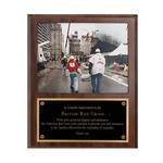 A framed photograph and plaque gifted by the American Red Cross in appreciation for help by the British Red Cross Society after 9/11
