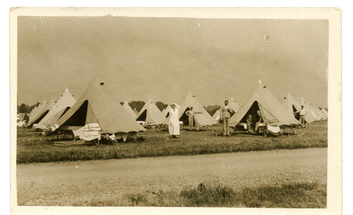 Postcard featuring Red Cross field hospital in Netley, Hampshire. July ...